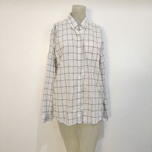 Trovata birds Of Paradise White and Black Striped Shirt